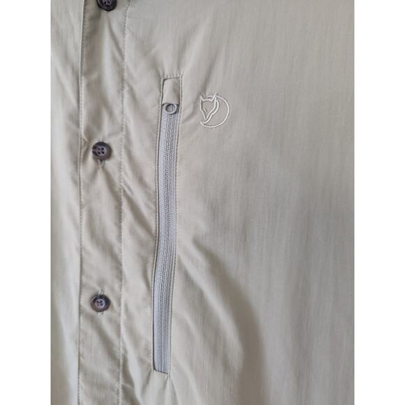 Fjallraven Abisko Hike Shirt Mens XXL Tan Trekking Outdoors Camping Fishing Vent - Picture 3 of 10